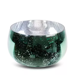 Misa MOLLY ze szkła artystycznego zielono-srebrna