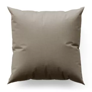 Poszewka szyta beżowa o naturalnym, gęstym splocie w stylu eko