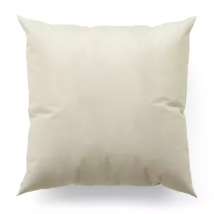 Poszewka szyta kremowo złota z gładkiej tkaniny przeplatanej błyszczącą lureksową nicią