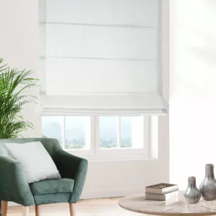 Roleta rzymska naturalna z tkaniny w stylu eko o naturalnym splocie