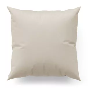 Poszewka szyta beżowa z gładkiej tkaniny zaciemniającej typu dimout