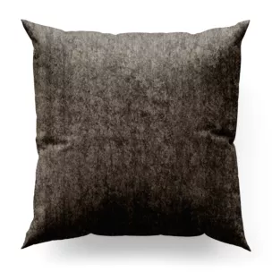 Poszewka szyta brązowa z miękkiej tkaniny welwetowej z efektem kreszowania