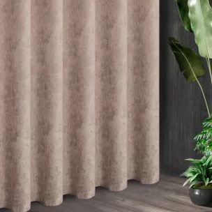 Tkanina zasłonowa z welwetu zdobiona przecieranym błyszczącym nadrukiem