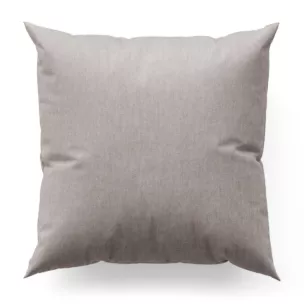 Poszewka szyta jasnosrebrna z miękkiej tkaniny szenilowej typu dimout o naturalnym splocie