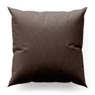 Poszewka szyta brązowa z miękkiej tkaniny z efektem melanżu