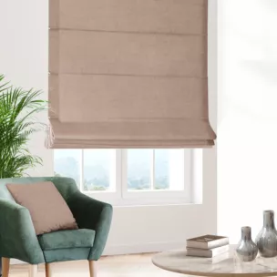 Roleta rzymska DORA - HIT ciemnoróżowa z miękkiej tkaniny o welurowej strukturze