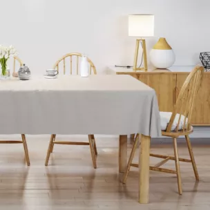 Obrus na wymiar DORA - HIT srebrny z miękkiej tkaniny o welurowej strukturze