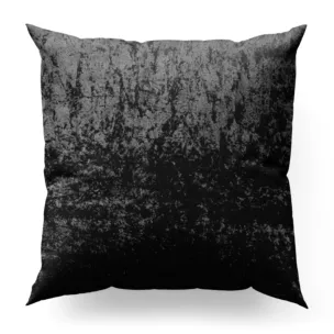 Poszewka szyta czarna z miękkiej tkaniny welwetowej z efektem kreszowania