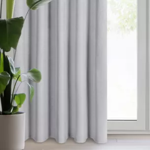 Zasłona stalowa 100% zaciemniająca z tkaniny typu blackout 135x270 cm taśma SUZAN