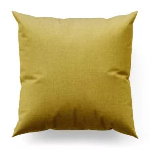 Poszewka szyta LOVELY musztardowa z widocznym ozdobnym splotem, o naturalnym charakterze
