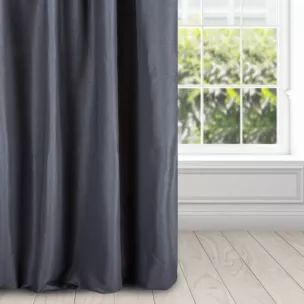 Zasłona granatowa z błyszczącym splotem 140x270 cm taśma - ESSME