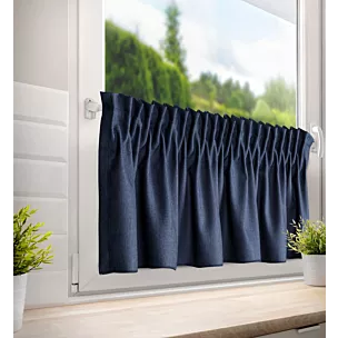 Zazdrostka granatowa z tkaniny o płóciennym splocie 140x45 cm taśma LENA