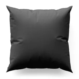 Poszewka szyta grafitowa z gładkiej tkaniny typu blackout
