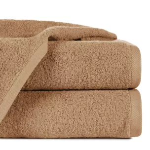 Ręcznik kąpielowy 50x90 cm bawełniany kolor ciemnobeżowy 500 g/m2 GŁADKI 2