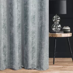 Zasłona szyta na taśmie 5 cm BRIANNA jasnomiętowa miękka szenilowa o wyraźnym splocie i lekkim połysku