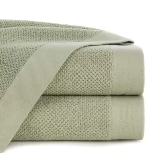 Ręcznik do rąk 30x50 cm bawełniany kolor jasnozielony o ryżowej strukturze 550 g/m2 RISO