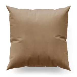 Poszewka szyta beżowa z miękkiej tkaniny welwetowej