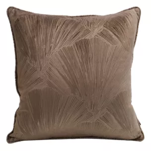 PIERRE CARDIN poszewka welwetowa GOJA z błyszczącym nadrukiem w formie liści miłorzębu i wypustką na brzegach