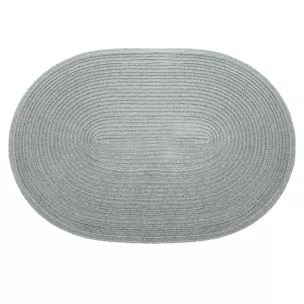 Podkładka owalna na stół szara 30 x 45 cm JUDY 2 pleciona