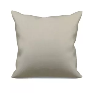 Poszewka szyta ADESSA ciemnobeżowa z miękkiej tkaniny o welurowej strukturze