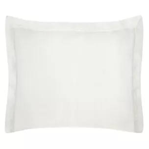 Poszewka na poduszkę 70x90 cm bawełniana kremowa z satynowym połyskiem i ozdobną kantą NOVA COLOUR