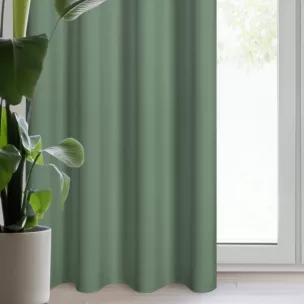 Zasłona ciemnomiętowa z matowej gładkiej tkaniny 140x250 cm przelotka - RITA