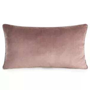 Poduszka 30 x 50 cm welwetowa ciemnoróżowa z kontrastującą lamówką GAJA 3
