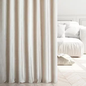 Tkanina zasłonowa, miękka, welwetowa z połyskiem, w poziome prążki z kolekcji Eva Minge