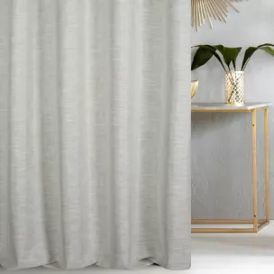 Zasłona szyta na taśmie 5 cm naturalna ze strukturalnej tkaniny typu blackout, zaciemniająca w 100%