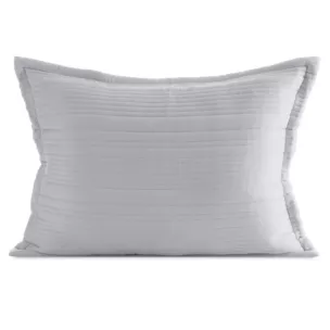 Poszewka na poduszkę 50x70 cm srebrna z wypukłym wzorem pikowana TARA Eurofirany Premium