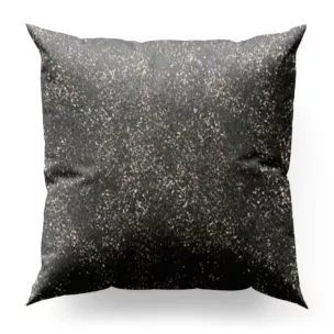 Poszewka szyta STONE popielata z grubej welwetowej tkaniny w drobny połyskujący wzór