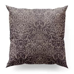 Poszewka szyta srebrno złocista z połyskującej tkaniny zdobionej eleganckim wzorem Pierre Cardin