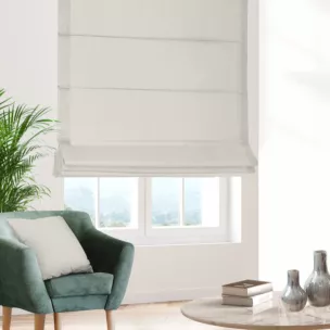 Roleta rzymska naturalna z tkaniny welwetowej zaciemniającej w 100%