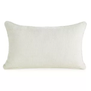 Poszewka na poduszkę 30x50 cm szenilowa z ozdobnym splotem kremowa SZENIL 6