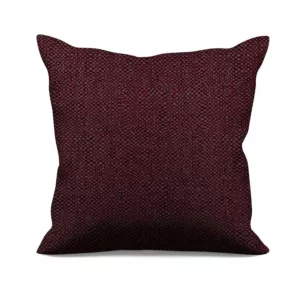 Poszewka szyta ciemnobordowa z miękkiej tkaniny z efektem melanżu