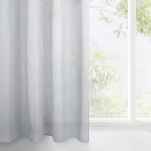 Dekoracja okienna szara w stylu eko z gładkiej etaminy półtransparentna 140x250 cm przelotka LEXY