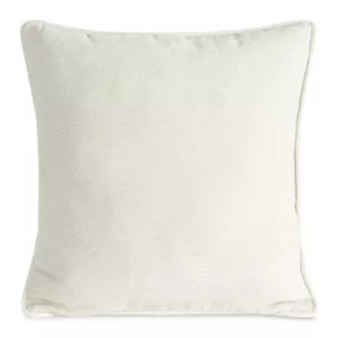 Poszewka na poduszkę 45x45 cm beżowa z szenilowej tkaniny z wypustką na brzegach KLARA 04