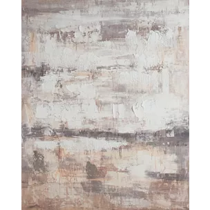 Obraz abstarkcja kremowo, beżowy ręcznie malowany na płótnie 80x100 cm