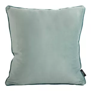 Poszewka na poduszkę 40x40 cm welwetowa szałwiowa z ozdobną wypustką na brzegach MEL