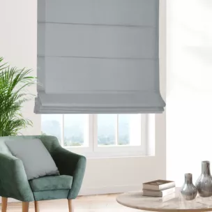 Roleta rzymska stalowa z miękkiej tkaniny w drobny wzór jodełkowy