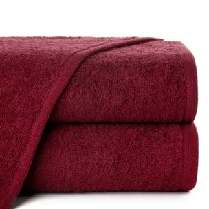 Ręcznik kąpielowy 70x140 cm bawełniany kolor bordowy 400 g/m2 GŁADKI 1