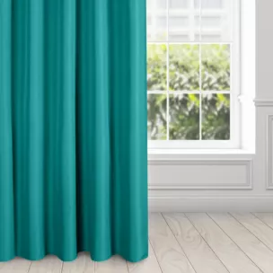 Zasłona turkusowa z matowej gładkiej tkaniny 140x270 cm taśma RITA