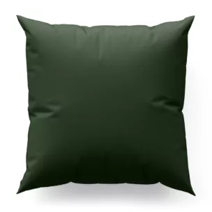 Poszewka szyta ciemnozielona z gładkiej tkaniny zaciemniającej typu dimout