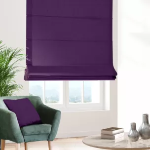 Roleta rzymska DORA - HIT fioletowa z miękkiej tkaniny o welurowej strukturze
