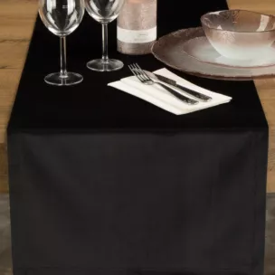 Bieżnik na stół 40x140 cm z welwetowy VELVET z ozdobną listwą