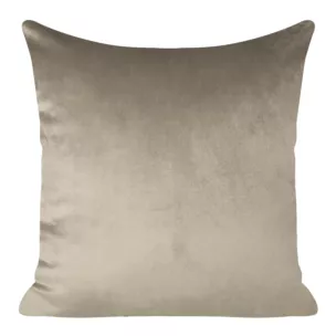 Poszewka na poduszkę 40x40 cm welwetowa ciemnobeżowa PIERRE