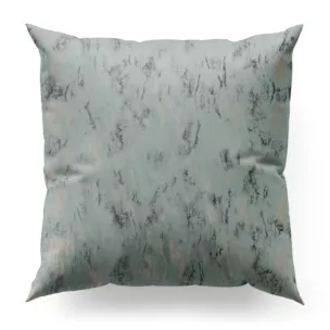 Poszewka szyta jasnomiętowo złocista z tkaniny welwetowej ze złotym marmurkowym nadrukiem