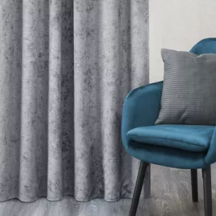 Zasłona ANISA z miękkiej szenilowej tkaniny jednokolorowa