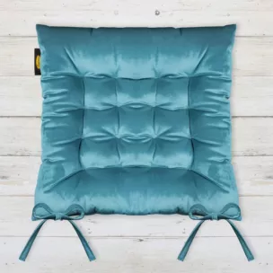 Dwustronna welwetowa poduszka siedziskowa na krzesło z szesnastoma pikowaniami, gramatura 260 g/m2