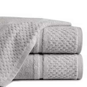 Ręcznik kąpielowy 70x140 cm bawełniany kolor stalowy z efektowną bordiurą 550 g/m2 IBIZA